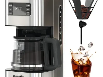 -52% en Cafetera Eléctrica 12 Tazas De Cafe Programable Plateado