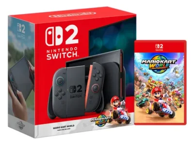 Consola Nintendo Switch 2 256gb Bundle Internacional Mario Kart World Juego Físico Negro
