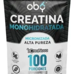 Creatina Monohidratada Y Micronizada Polvo | 100% Alta Pureza Certificada | Sin Sabor, Disuelve Rápido, Scoop Dosificador | Pre Entreno Gym Workout Oby Vitaminas Mujer Y Hombre | 100 Porciones – 500g