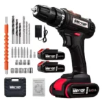 Kit De Taladros Inalámbricos Baratos Atornillador 2baterias Negro