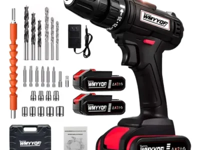 Kit De Taladros Inalámbricos Baratos Atornillador 2baterias Negro