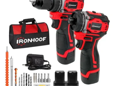 Kit Taladro Inalámbrico Impacto Y Atornillador Sin Escobillas Ironhoof Xmmxf195rb Color Rojo