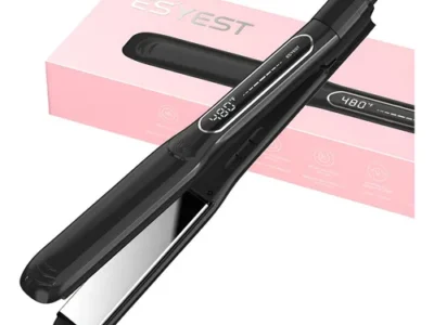 Plancha Cabello 480f Planchas De Titanio Puro Para Keratinas Color Negro