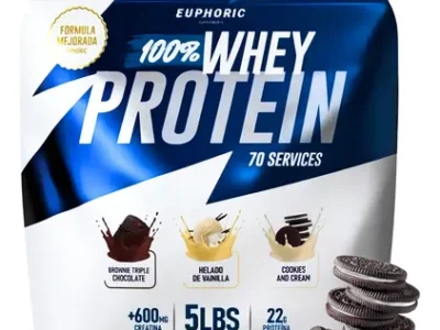 Proteína 100% Whey Euphoric 2.2 Kg Adicionada Con Creatina Sabor Cookies And Cream