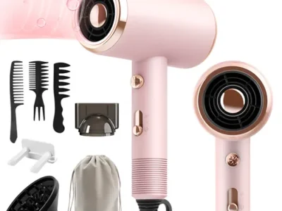Secador De Cabello De Secado Rápido Iónico 8 En 1 Frío/calor 1800w 200 Millones Ion Negativo Cuidado Del Cabello Boquilla Estilizadora Y Boquilla Difusora Rosa