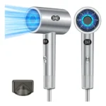 Secadoras De Cabello Ciicii® Motor Sin Escobillas 2200w Y 4d Blue Light Con Pantalla Led 18000rm 3 Temp Iones Negativos Secado Ultra Rápido Secadora Profesional Para Uso Doméstico Y Salón Palido