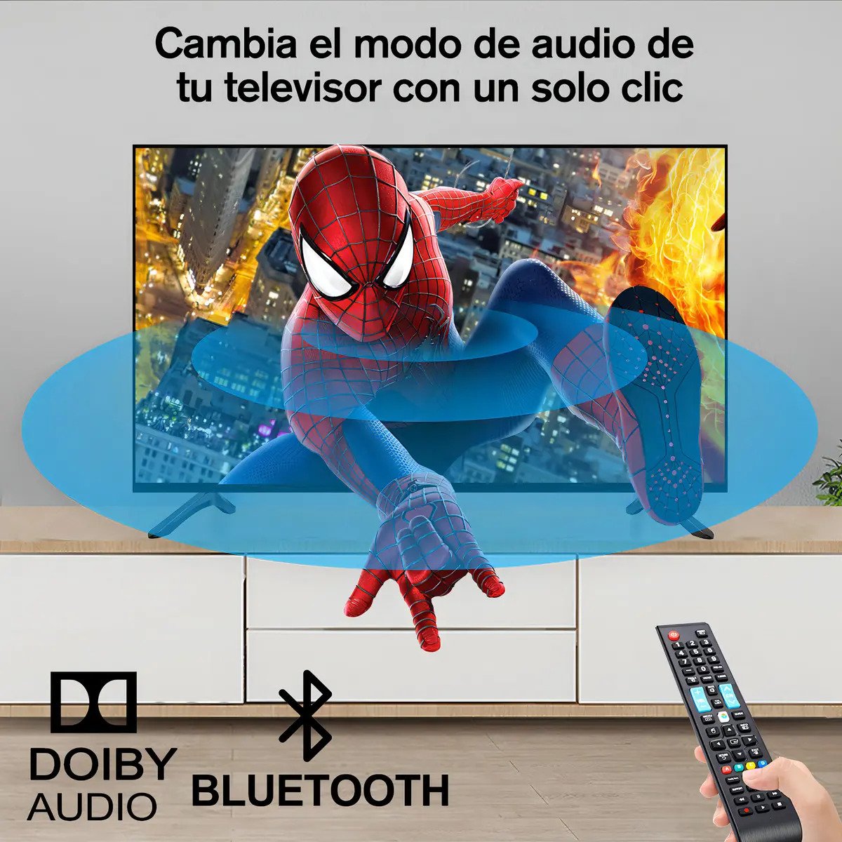 Televisor 1sow 43 Android Tv visto de lado