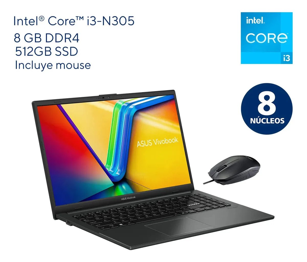 Laptop ASUS Vivobook 16X OLED visto de lado