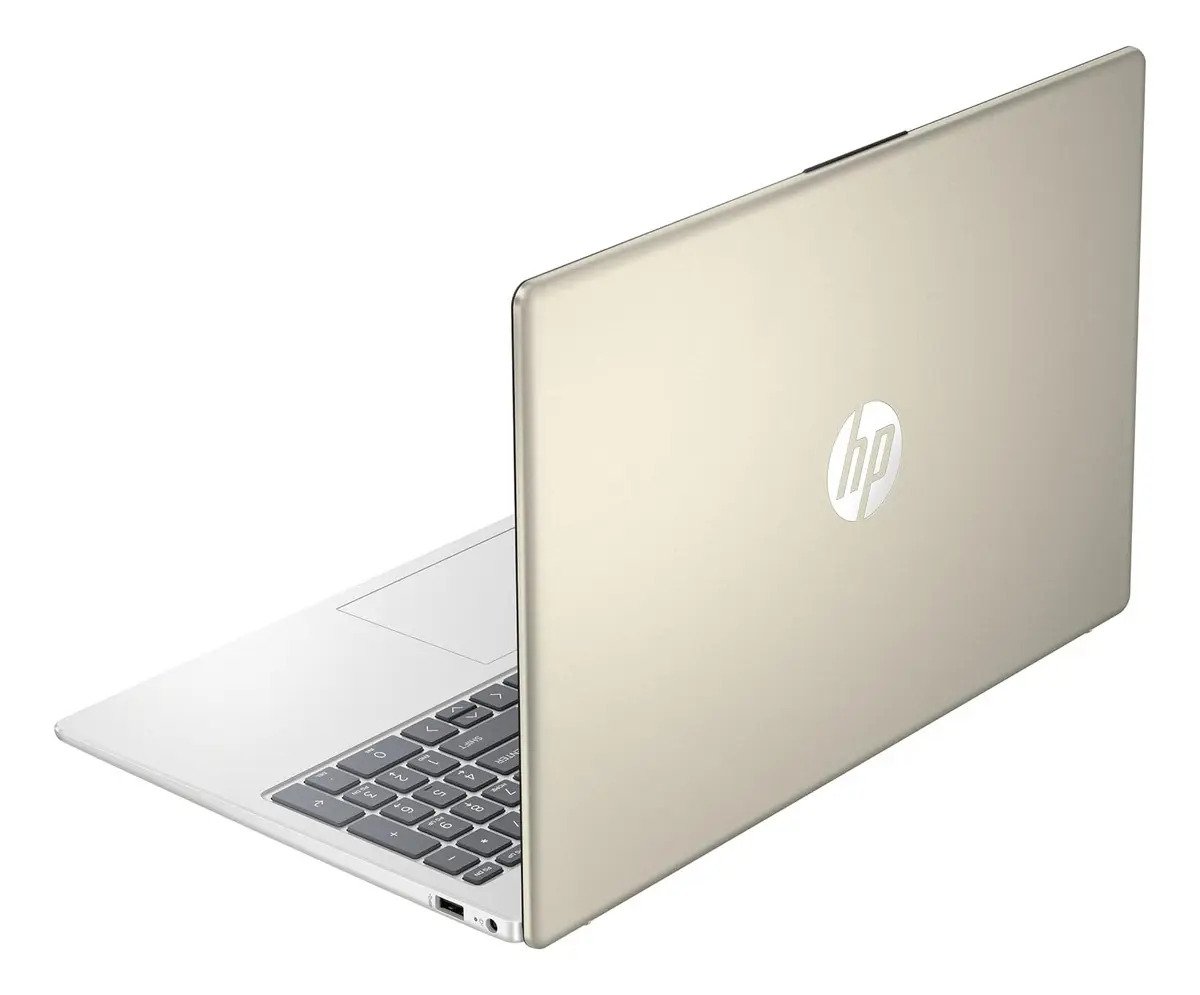 Laptop HP 15 Intel N200 visto de lado