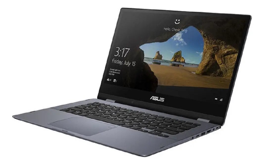 Laptop ASUS Vivobook 15 visto de lado