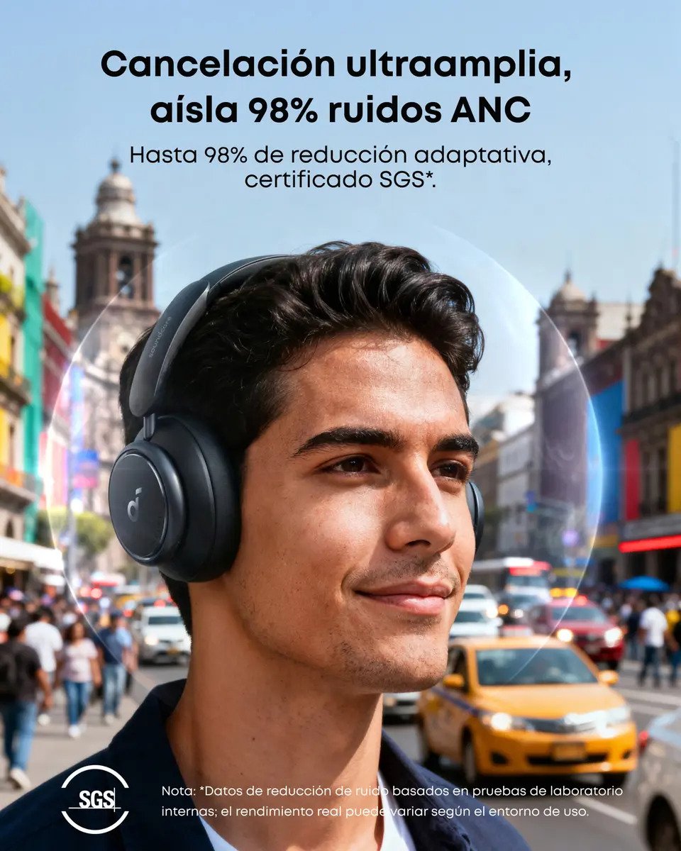 Audífono Over-Ear Anker visto de lado