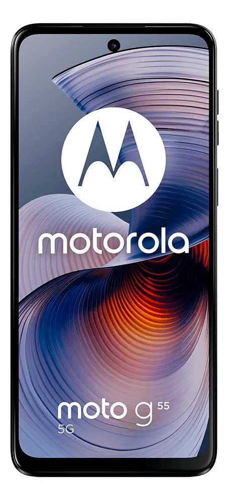 Celular Motorola Moto G55 visto de lado