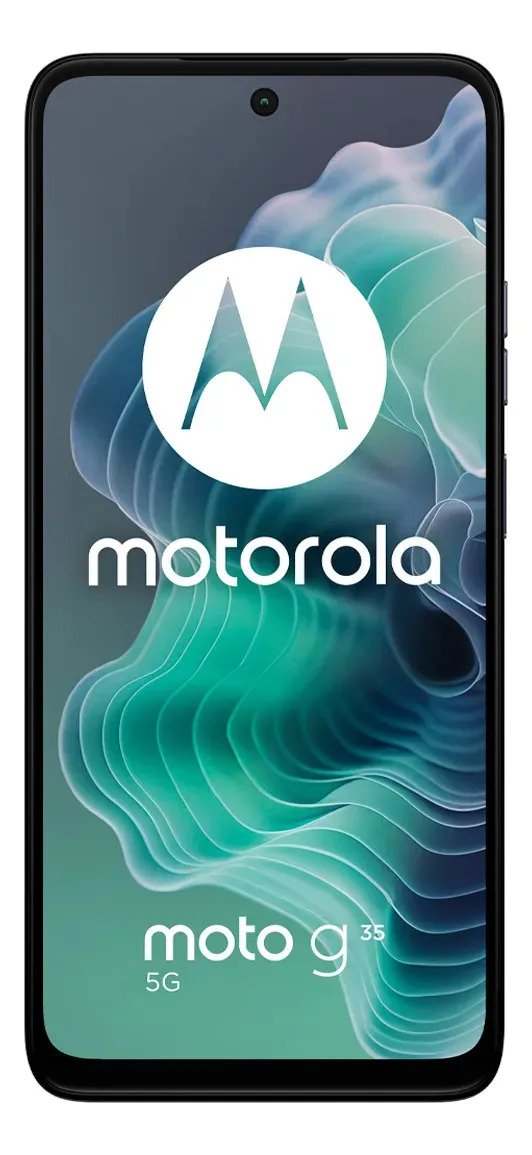 Celular Motorola Moto G35 visto de lado
